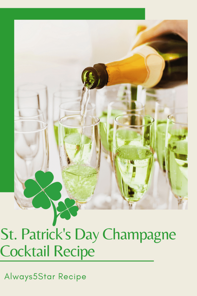 st patricks day champagne drink